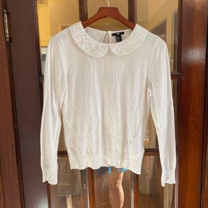 Sequins Peter Pan Collar Sweater